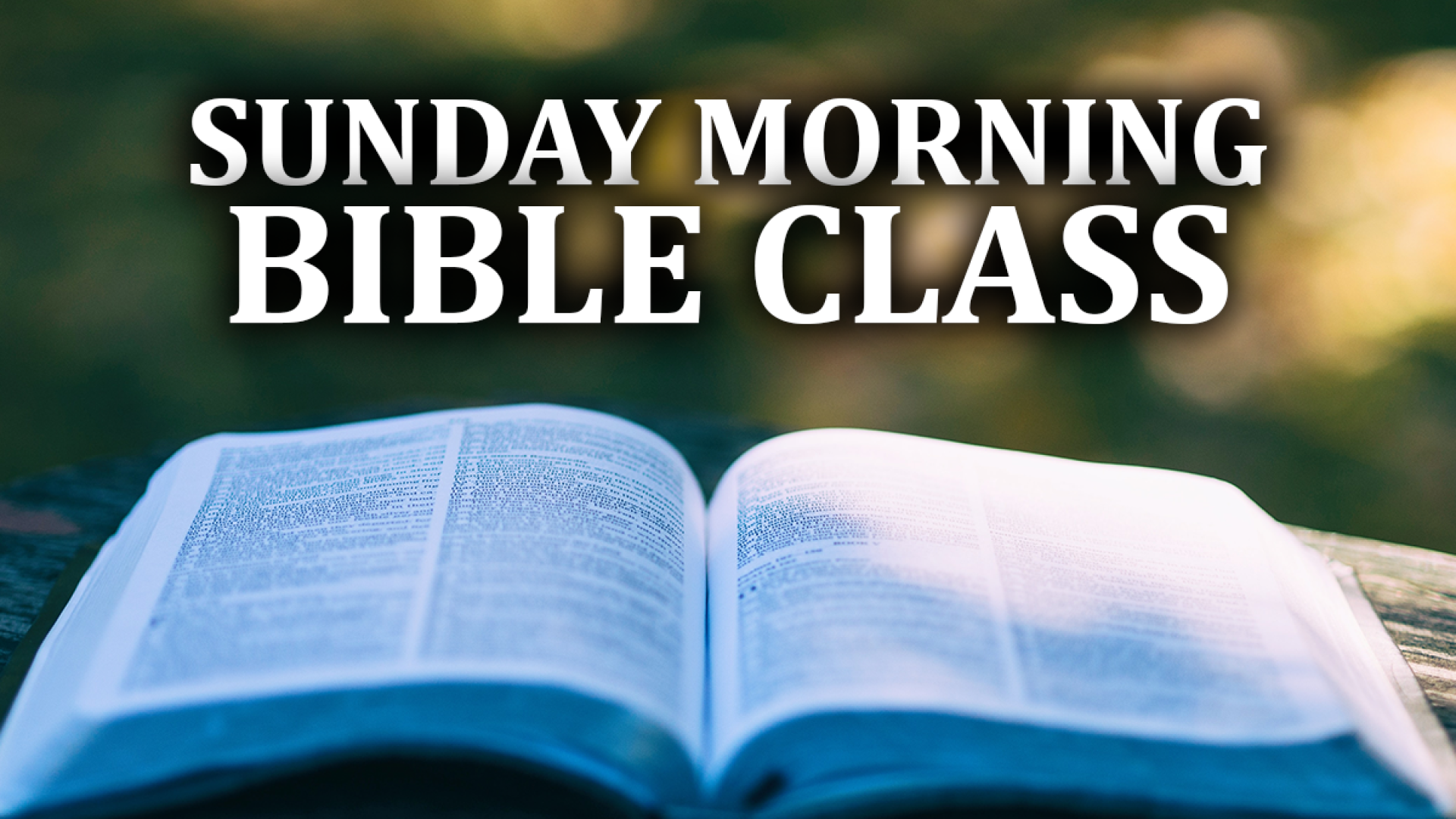Sunday Morning Bible Class