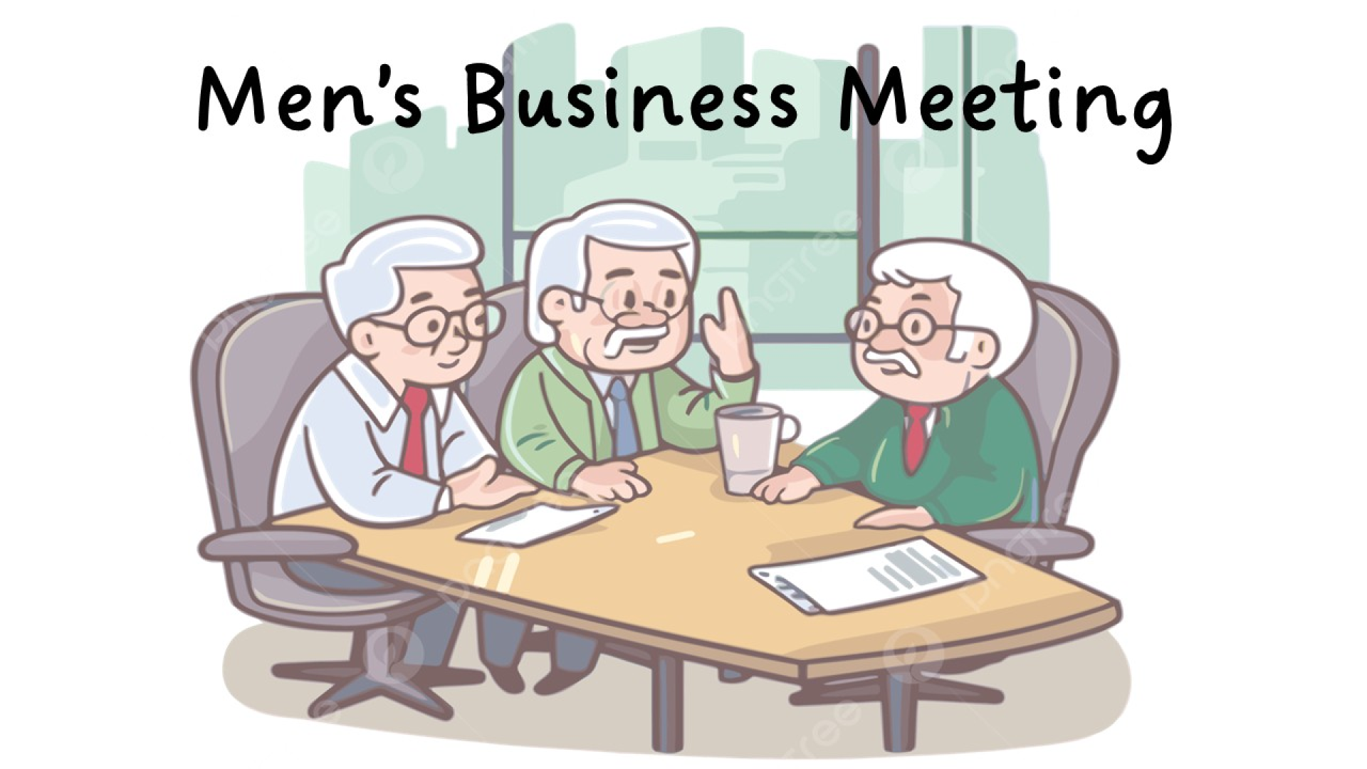 Men's business meeting